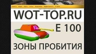 Е 100 Зоны пробития - Уязвимые места Е100 World of Tanks