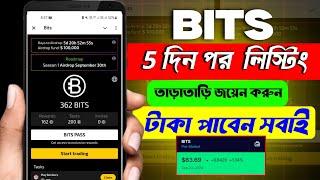 Bits listing 30th September | bits mining bot listing date | bits airdrop | telegram new bot mining