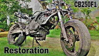 Restoration Abandoned Old Motorcycle Honda CB250F1 HORNET | HONDA Hornet Full Restoration Part 03