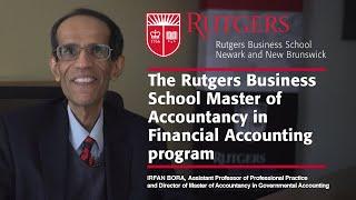 Rutgers Business School's Master of Accountancy in Governmental Accounting Online Program