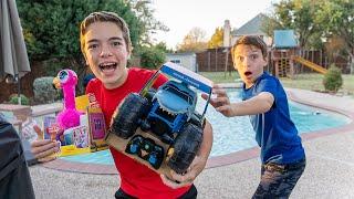 Christmas Wish List Battle! First to Fill Up Their Toy Box Wins! | Steel Kids