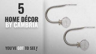 Top 10 Home Décor By Cambria [ Winter 2018 ]: Cambria Fractured Facets Hold Backs in Brushed Nickel