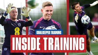 Pickford, Pope & Henderson 1v1 Saves, Blocks and Competitive Foot-Tennis  | GK Training