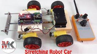 STRETCHING ROBOT CAR ||FUTURE CONCEPT MODEL|| LINEAR MOTOR || DIY NRF24L01 WIRELESS CONTROL ROBOT