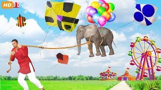 Kite Flying Elephant  ► Urdu Hindi PopCorn Kahani Tv