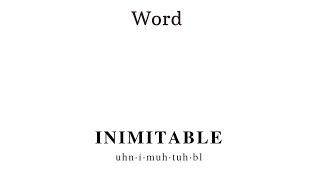 Inimitable #shorts #short #pronunciation #vocabulary #gre #toefl #ielts