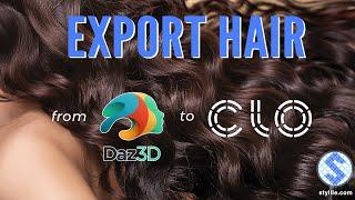 Export Hair from DAZ Studio to CLO 3D