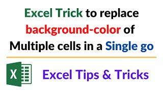 Shortcut to Replace background color #excelshorts