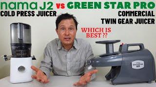 NAMA J2 Cold Press Juicer vs Green Star Pro Twin Gear Review Comparison