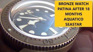 Bronze Watch Patina After 18 Months - Aquatico SeaStar Blue Dial