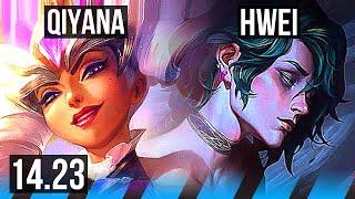 QIYANA vs HWEI (MID) | 4/0/1 | KR Diamond | 14.23