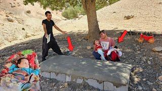 The pain and suffering of a father with his children after the death of his wife