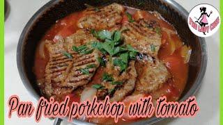 PANFRIED PORKCHOP WITH TOMATO / CHINESE RECIPE / THE LADY CHEF