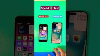 iPhone SE 3rd Gen vs iPhone 15 Plus Speed Test #iphone #speed #test