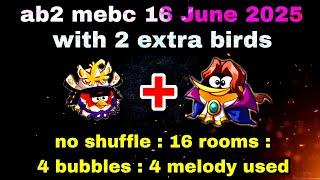 Angry birds 2 mighty eagle bootcamp Mebc 16 June 2025 with 2 extra birds Red+bubbles#ab2 mebc today