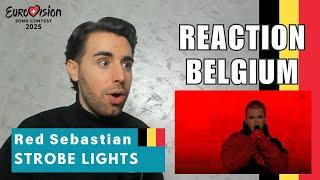 SPANISH REACTS  "STROBE LIGHTS" RED SEBASTIAN | BELGIUM EUROVISION 2025 Reaction Belgique België