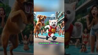 Cat’s Day with Grandma and Poolside Pranks #catstory #cat #catvideos #meow