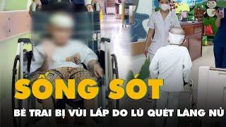 Bé trai bị vùi lấp trong lũ quét Làng Nủ vẫy tay chào y bác sĩ trong ngày ra viện