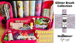 MAKING CUSTOM TRAVEL CASES ️  TECKWRAP CRAFT NEW GLITTER BRUSH ADHESIVE VINYL