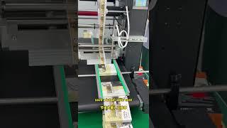 Fully automatic flat labeling machine #factory #factoryproducts #machine #box #labeling