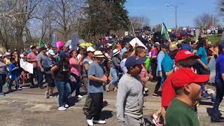 Immigrant rights protesters march in Grand Rapids