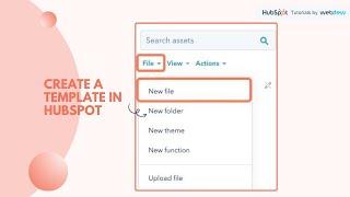 How-to create a template in HubSpot.