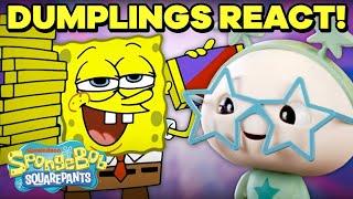 Dumplings React to SpongeBob Songs + Scenes Part 3!  | My Squishy Little Dumplings | SpongeBob