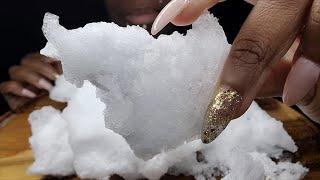 CRUNCHY FREEZER FROST CHUNKS AND EDGES | IN THE FREEZER FOR A WEEK | #iceeating #asmr #asmrice