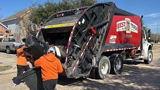 Best Trash Freightliner McNeilus Rear Loader Garbage Truck on Manual Trash