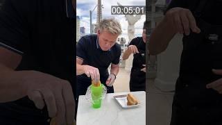 Gordon Ramsay dunks a hot dog 