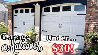 Garage Door Makeover Under $30!!! Magnetic Garage Hardware Give Your Home Instant Curb Appeal!