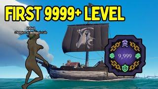 Fighting the FIRST LVL 9999+ Athena on Sloop! (Sea of Thieves)