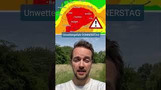 ️Achtung, Unwettergefahr am Donnerstag, einzelne Tornados möglich! #wetteronline #warnung #shorts