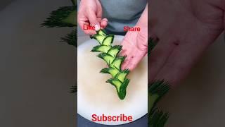 Amazing Cucumber  Carving cutting design Skills and decorated idea's in my kitchen Home.