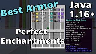 Best Armor & Best Enchantments for Minecraft Java 1.16