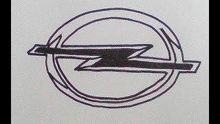 Как нарисовать логотип Opel - How to draw an Opel logo - 如何画一个标志欧宝 Как нарисовать милые рисунки