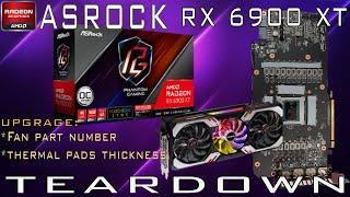 ASROCK Radeon RX 6900 XT | RX 6800 XT PHANTOM GAMING | DISASSEMBLY/TEARDOWN COOLING FAN REPLACEMENTS