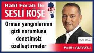 Fatih Altaylı:'Orman yangınlarının gizli sorumlusu denetimsiz...'19/08/24 Halil Ferah ile Sesli Köşe