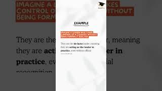 De Facto | Legal Words Explained | Essential Terms for B.A. LLB & BCom LLB  #lawexams #exam
