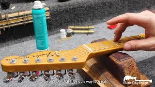 Nick Drushel explains "Nut Rescue" (How to raise and recut a nut slot)