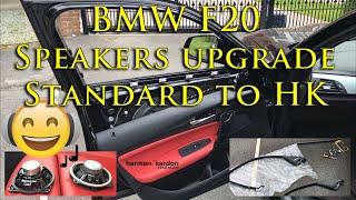 BMW F20 cheap speakers upgrade. Installation and test!