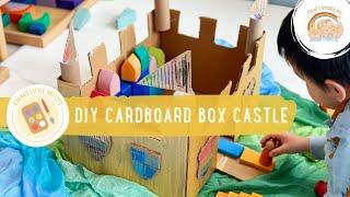 Create your own Cardboard Box Castle for small world play
