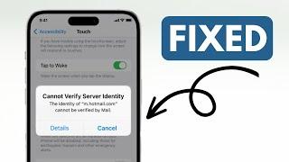 How to Fix "Cannot Verify Server Identity" on iPhone