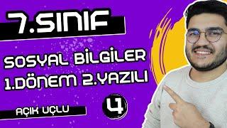 7.Sınıf Sosyal Bilgiler 1.Dönem 2.Yazılı | AÇIK UÇLU SORULAR