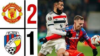 Rasmus Højlund Goal - Viktoria Plzeň vs Man United 1-2 Highlights |UEFA Europa League 2025