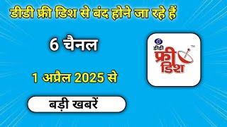 DD Free Dish 6 Channel Remove  | 1 April 2025 से | DD Free Dish Today