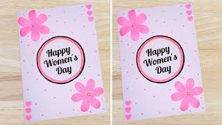 Women's day card ideas easy and simple / Women's day card / greeting card for women's day