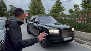 Liverpool players arriving & leaving Anfield in their cars for Brentford game. Also meeting legends