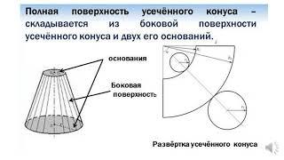 Урок Усеченный конус