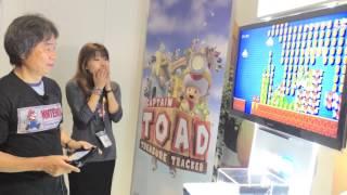 Shigeru Miyamoto playing Super Mario Maker